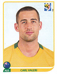 Carl Valeri Australia samolepka Panini World Cup 2010 #287